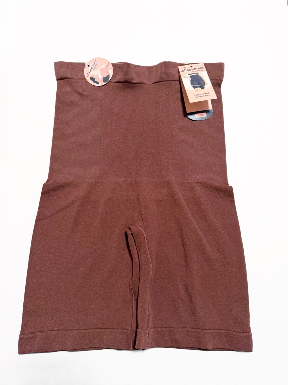 NEW Shapermint High Waisted Shapewear Shorts 3XL Chocolate Brown